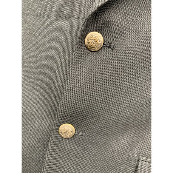 Cross & Windsor Mens 40R Black Polyester / Wool 2 Button Single Vent Blazer Dres - Picture 2 of 9